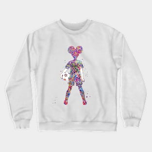 Girl Soccer Player Crewneck Sweatshirt